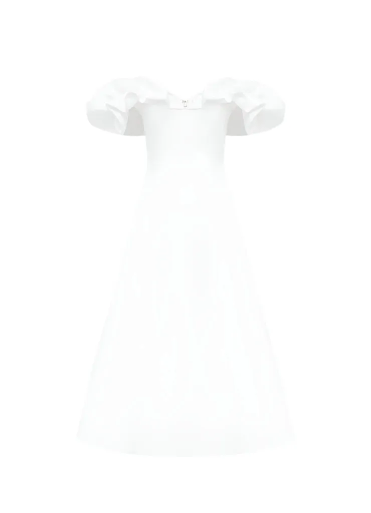 Annie Off Shoulder Frill Midi