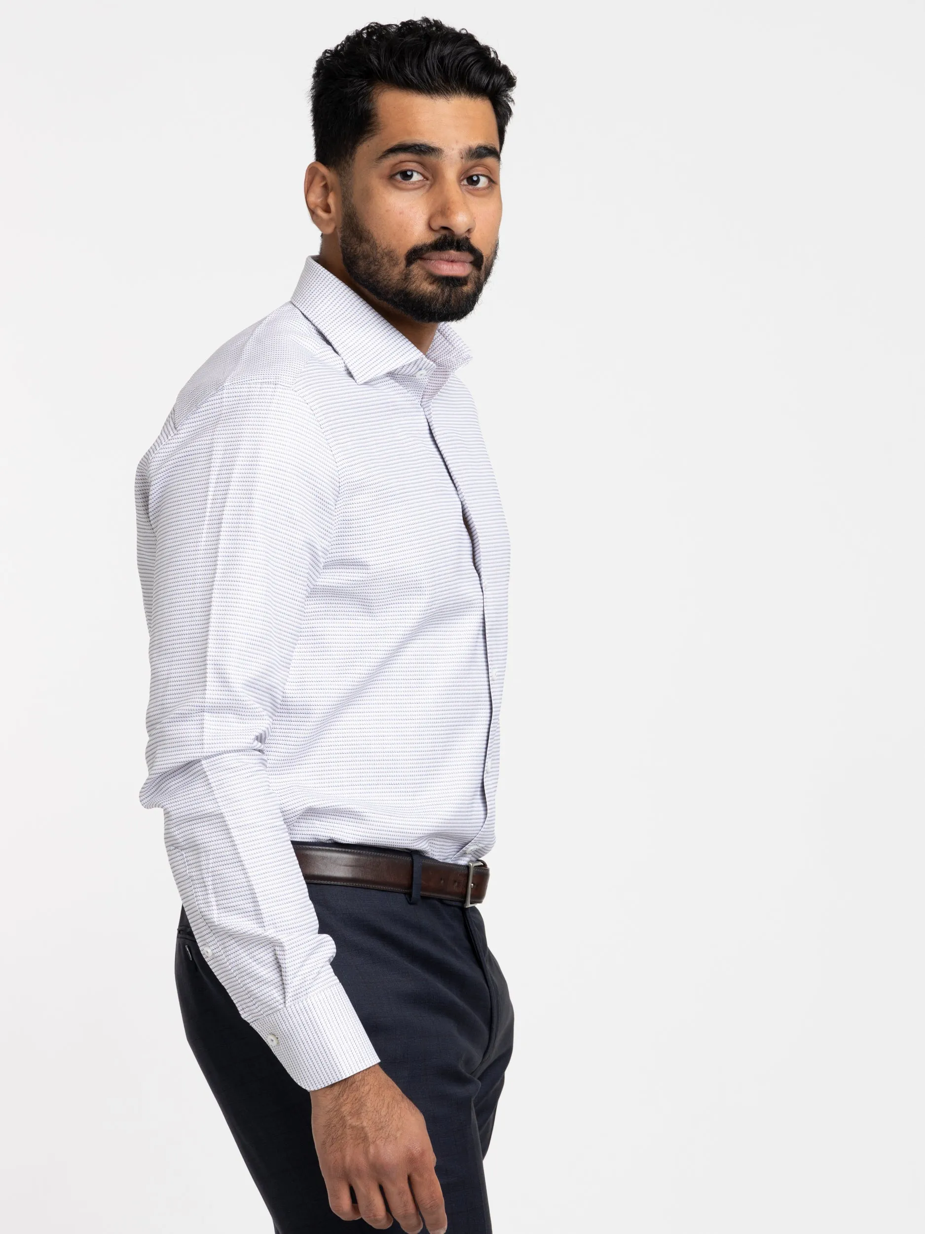 Blue/Red Slimline Dress Shirt