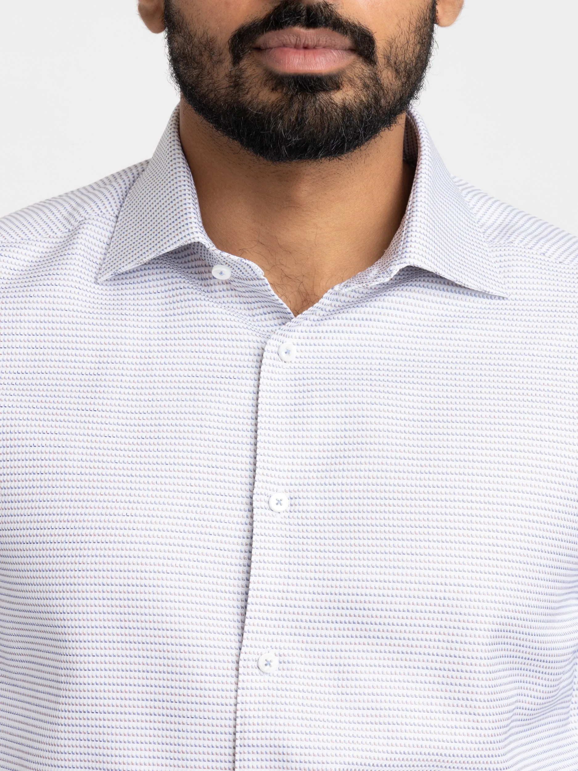 Blue/Red Slimline Dress Shirt