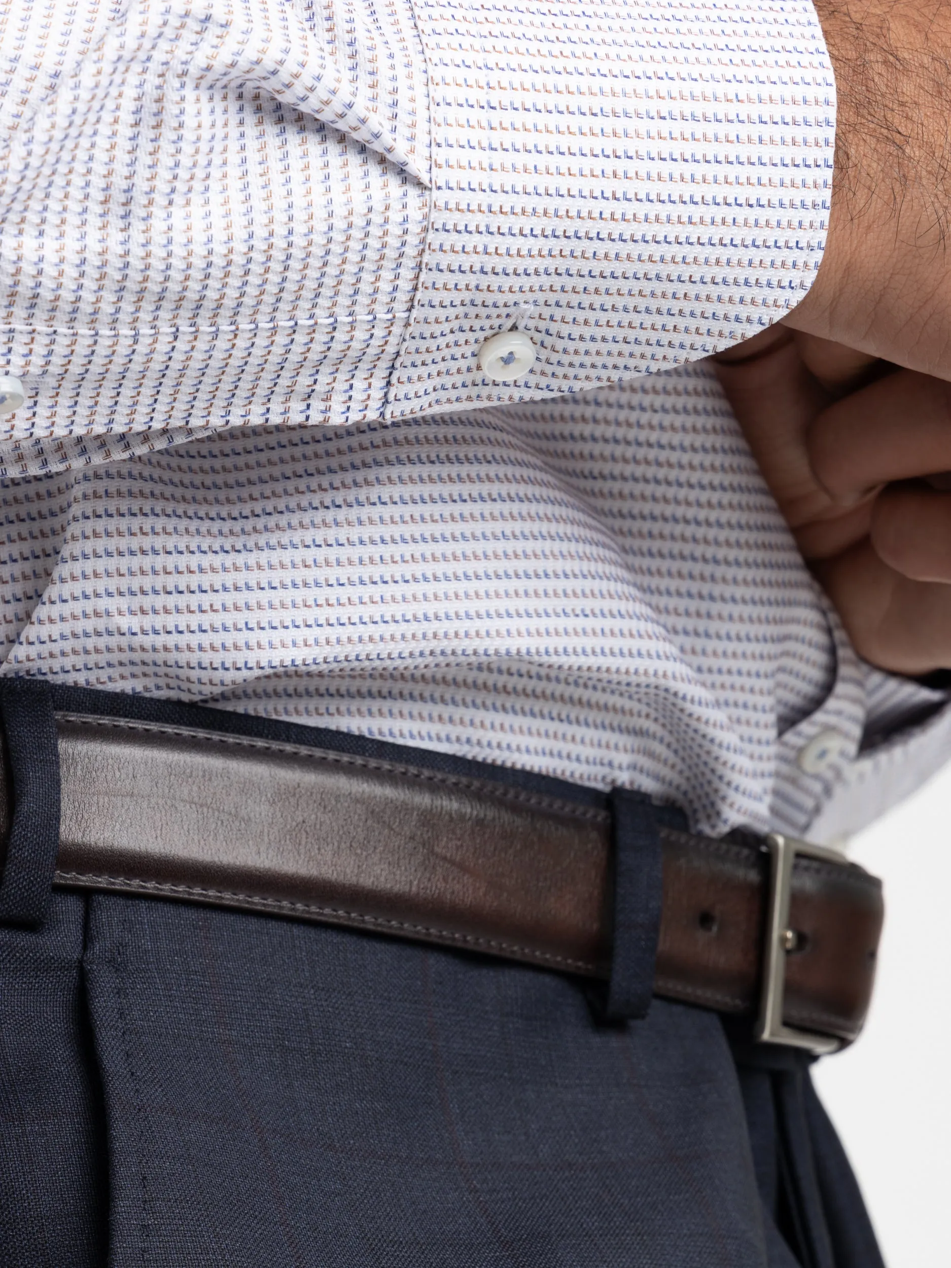 Blue/Red Slimline Dress Shirt