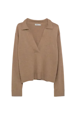 Cashmere Long Sleeve Polo