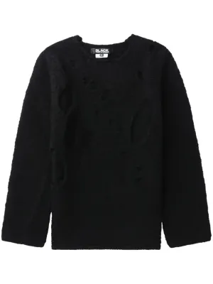 Distressed-Effect Wool Jumper