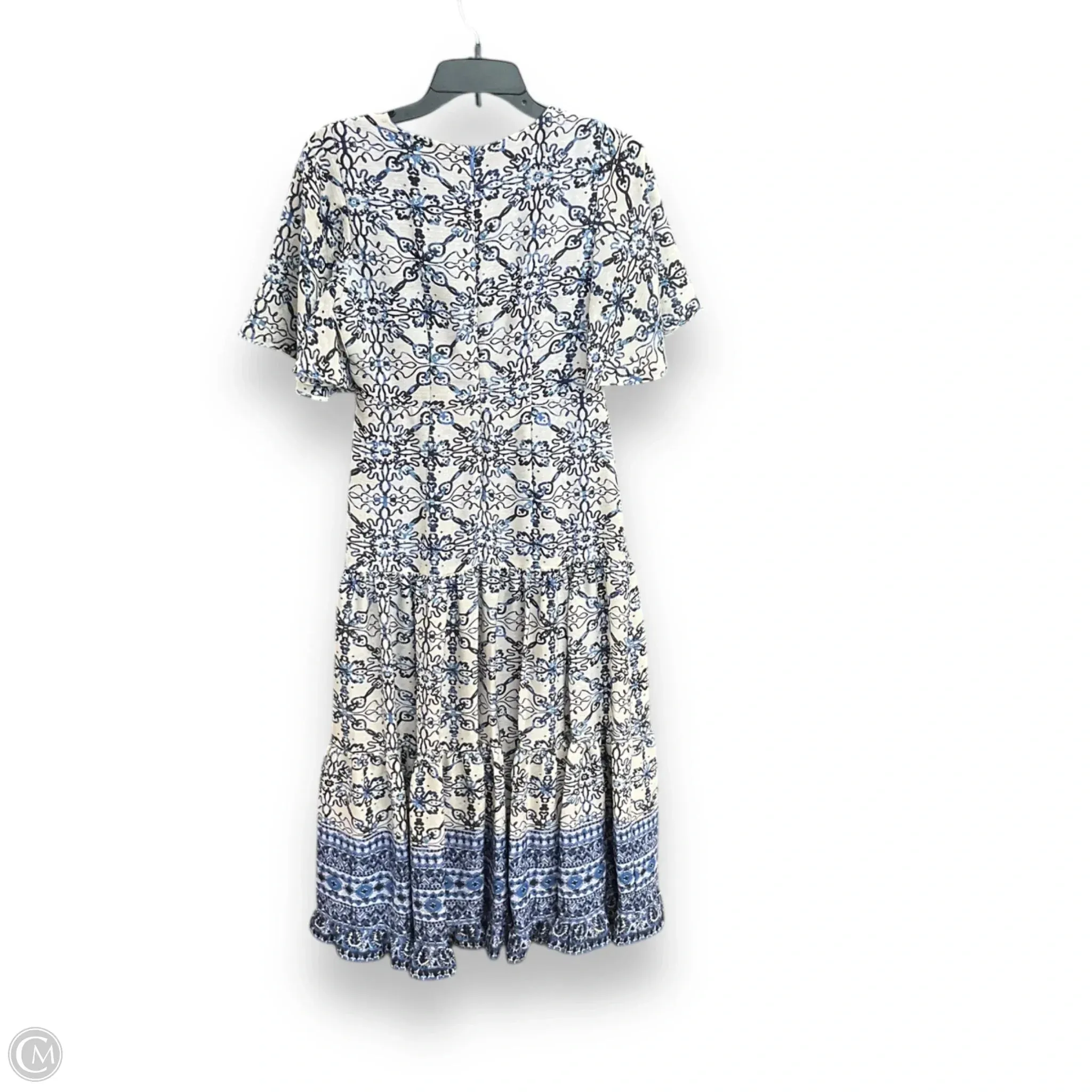 Dress Casual Maxi By Taylor In Blue & Cream. Size: Xs