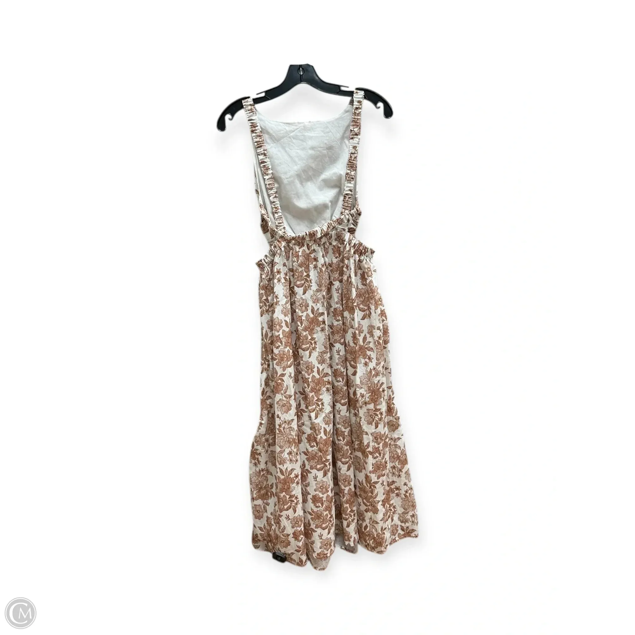 Dress Casual Midi By Clothes Mentor In Orange & White. Size: 6