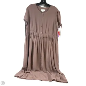 Dress Casual Midi By Isaac Mizrahi Live Qvc In Brown. Size: Xxl