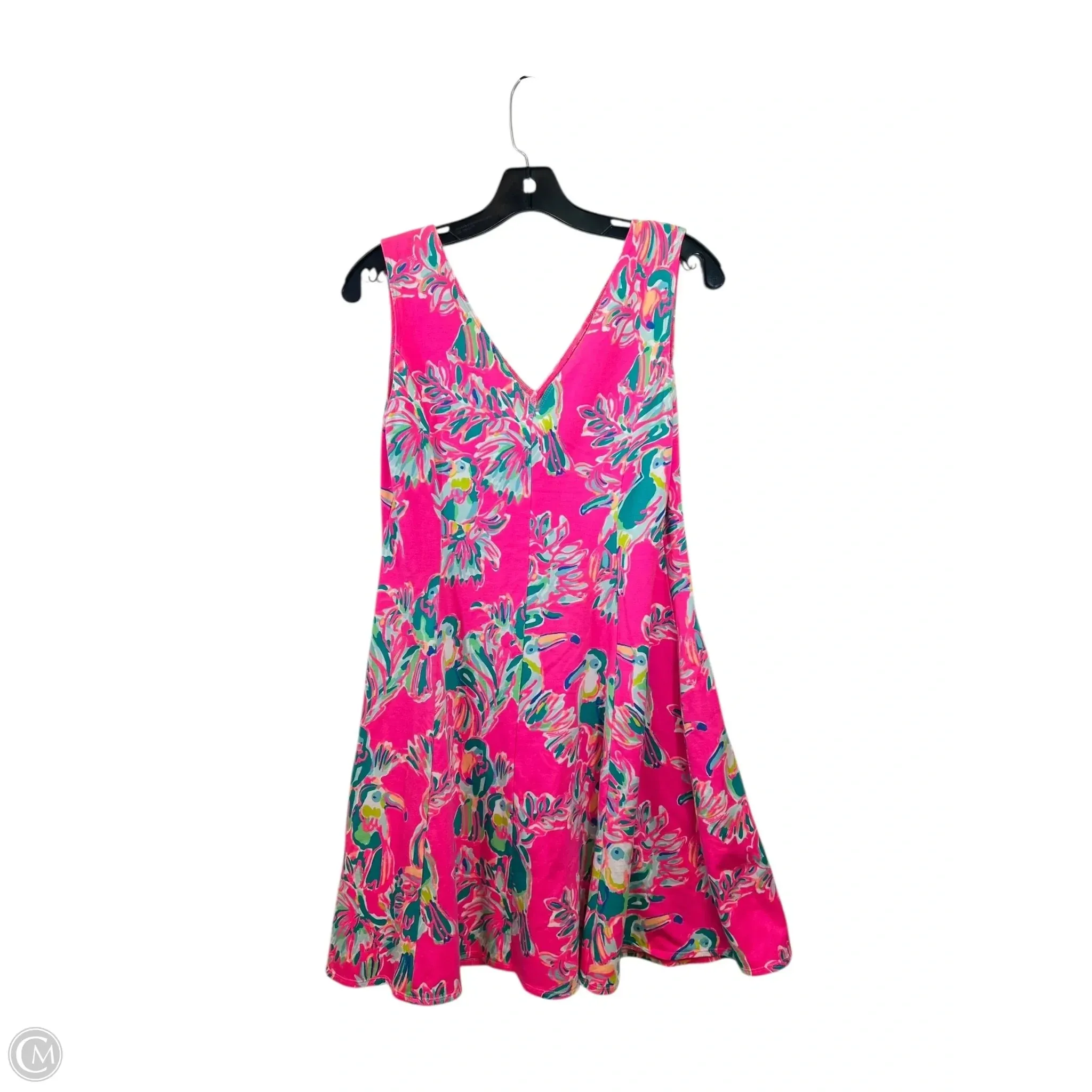 Dress Casual Midi By Lilly Pulitzer In Green & Pink. Size: M