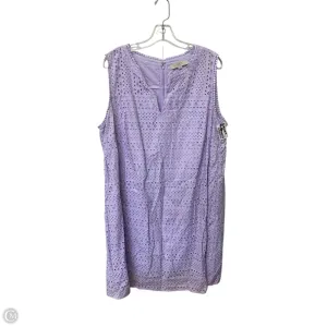 Dress Casual Midi By Loft In Purple. Size: 18
