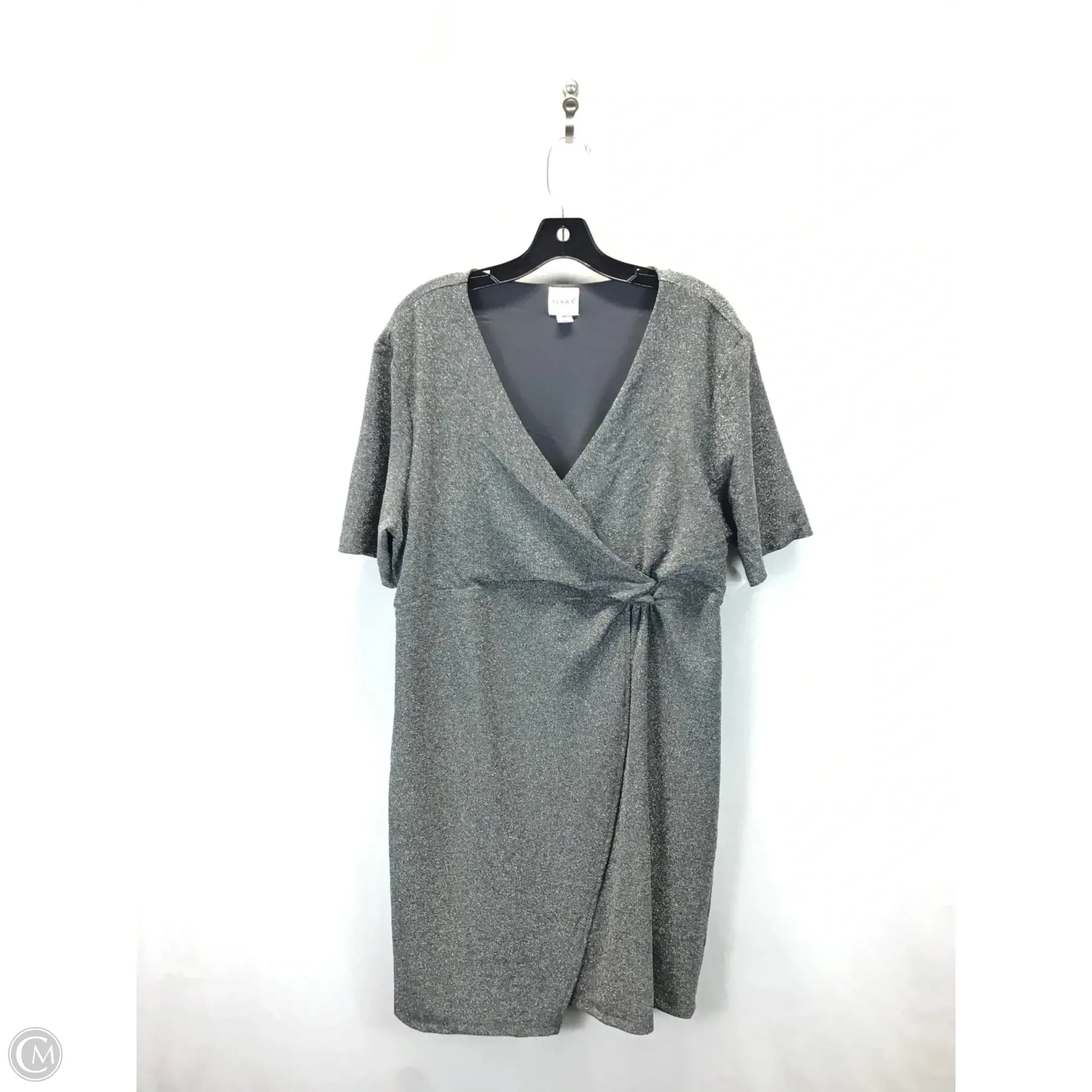 Dress Casual Midi By Serra In Silver. Size: Xl