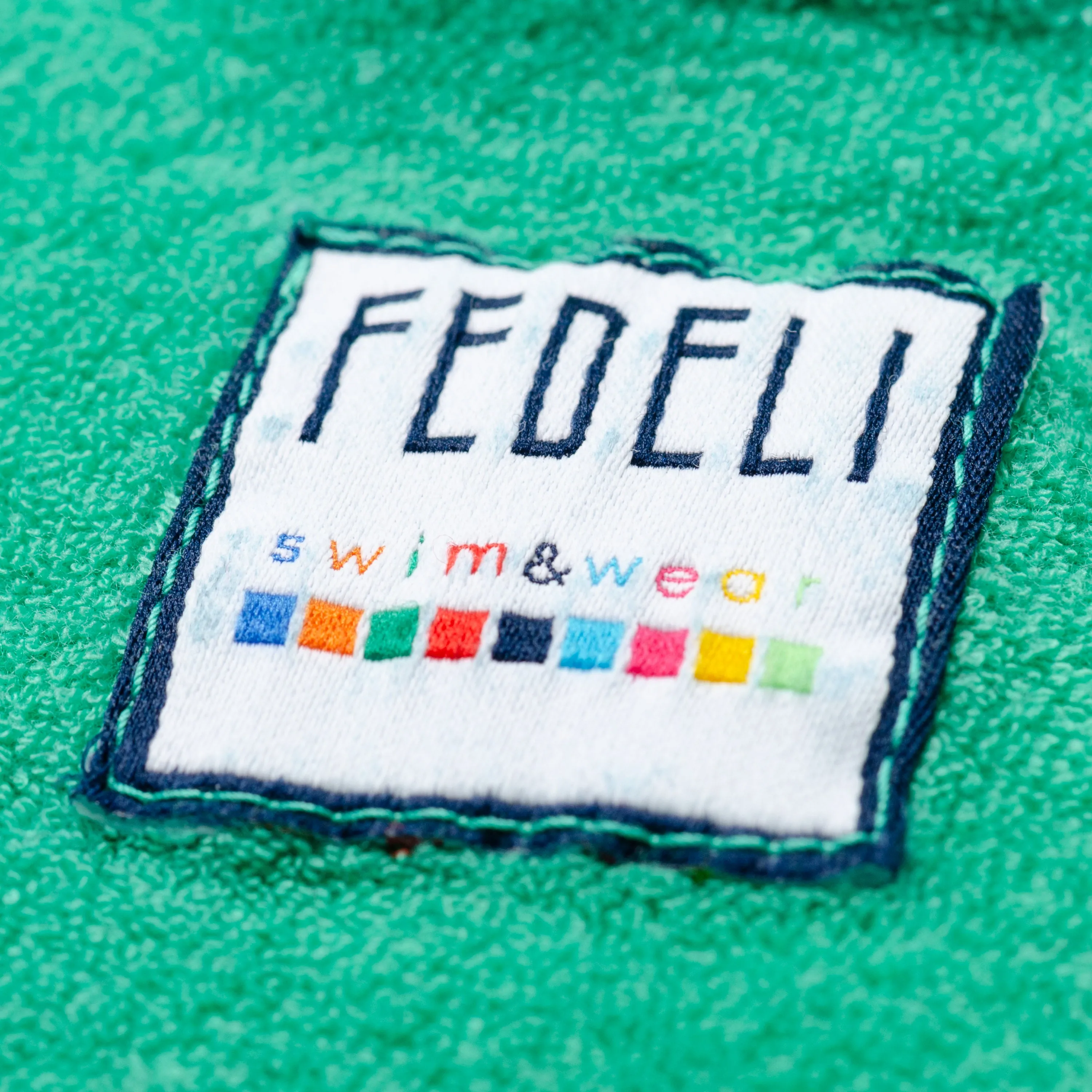 FEDELI Mondial Green Terry Cloth Short Sleeve Polo Shirt EU 48 NEW US S Slim Fit