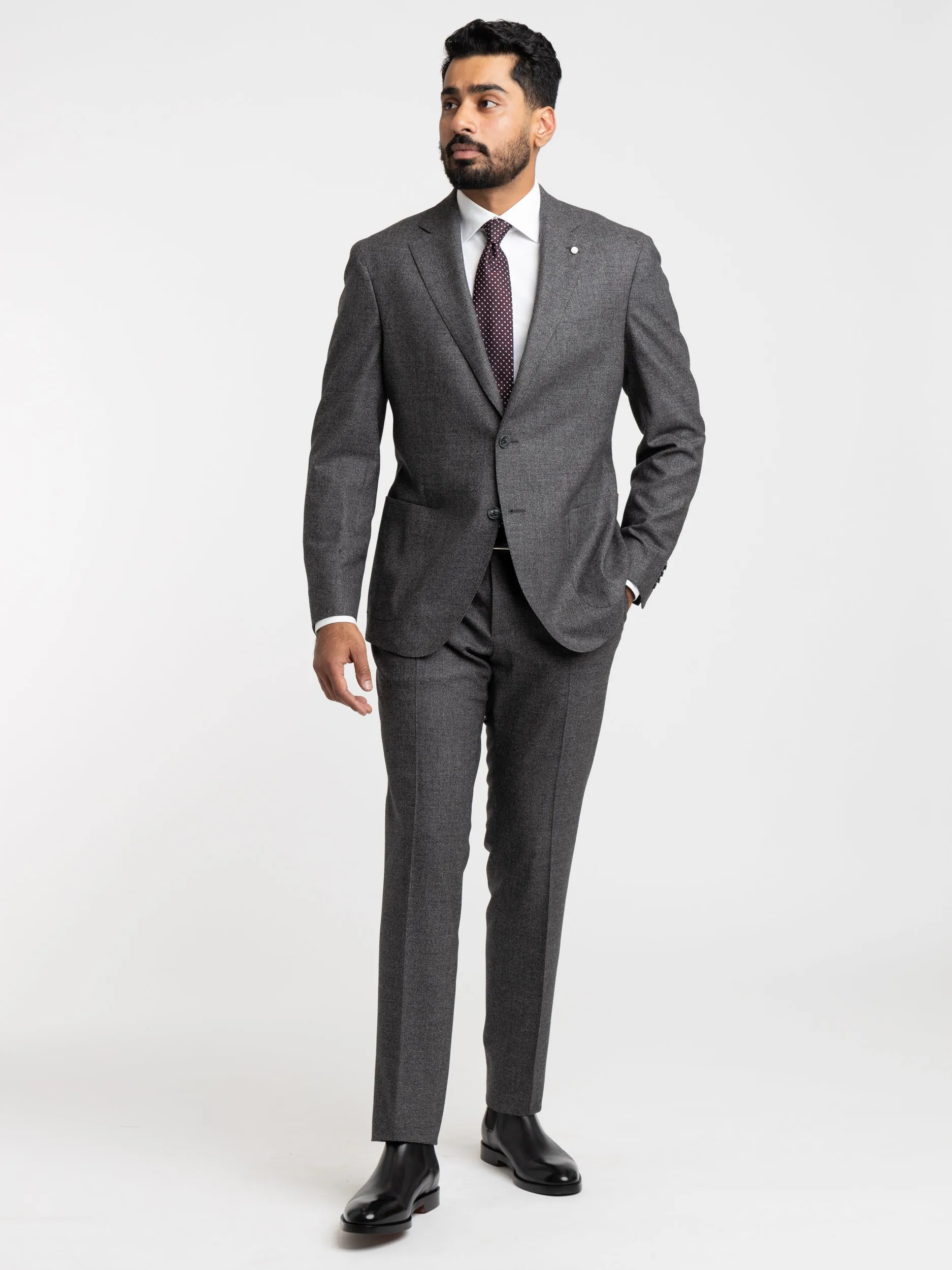 Grey Flannel Wool Suit