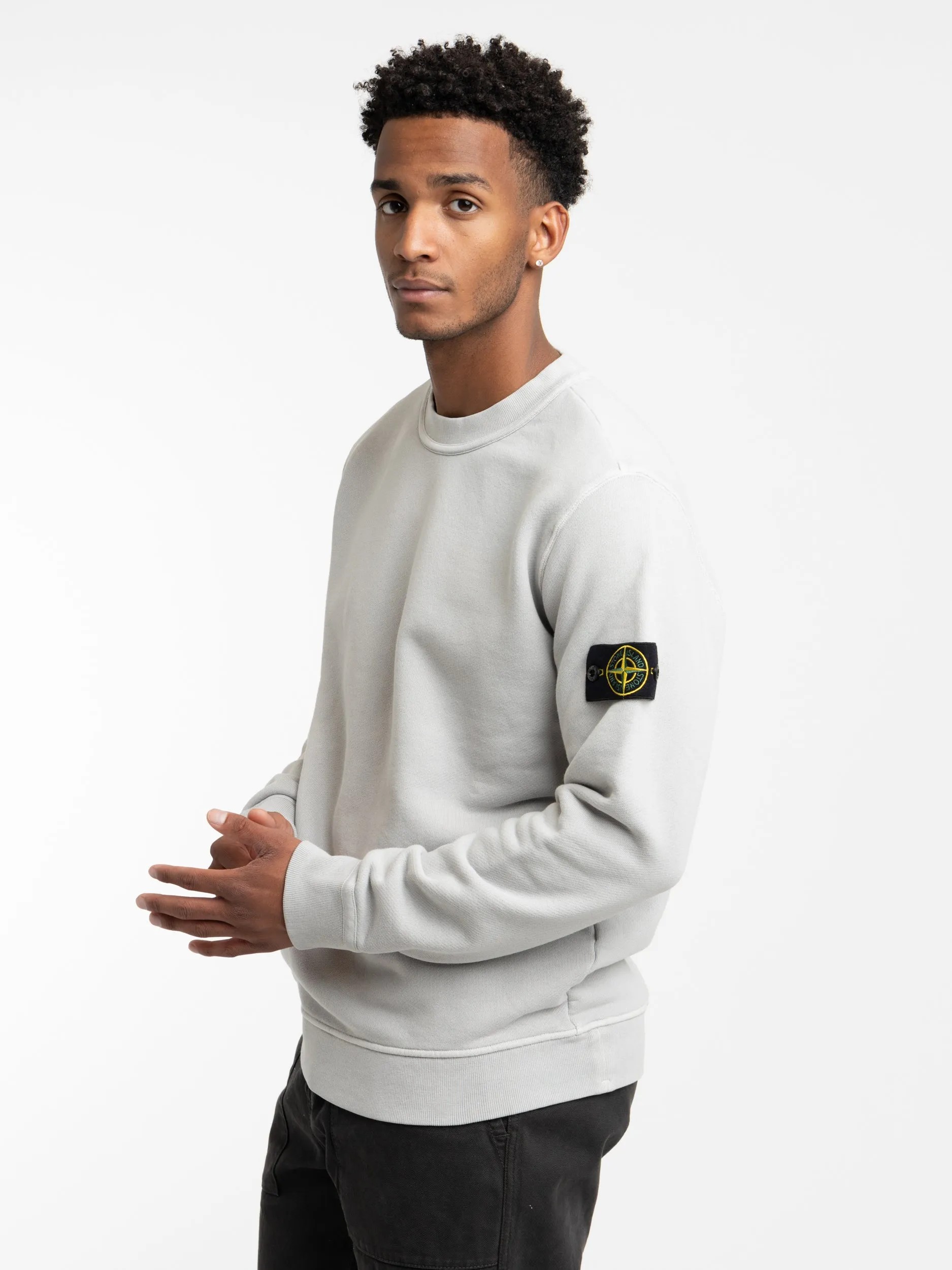 Grey Heavy Cotton Jersey Sweatshirt