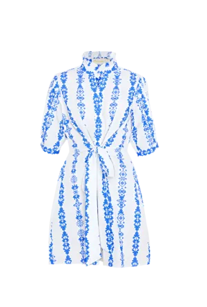 Hand Draped Mini Shirt Dress