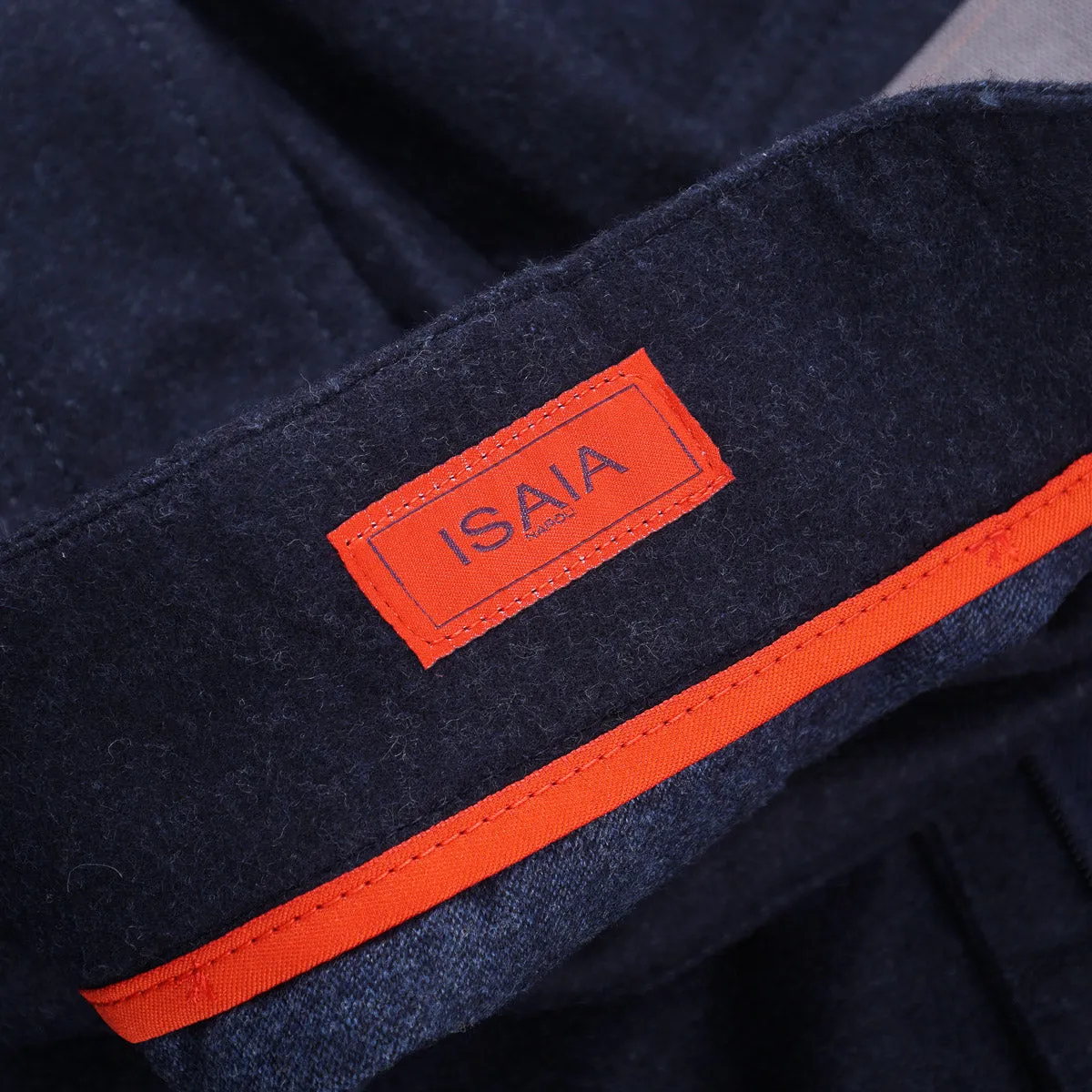 Isaia Flannel Wool Military Pants