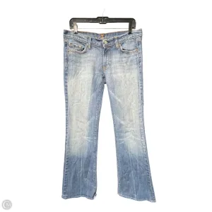 Jeans Boot Cut By 7 For All Mankind In Blue Denim. Size: 12