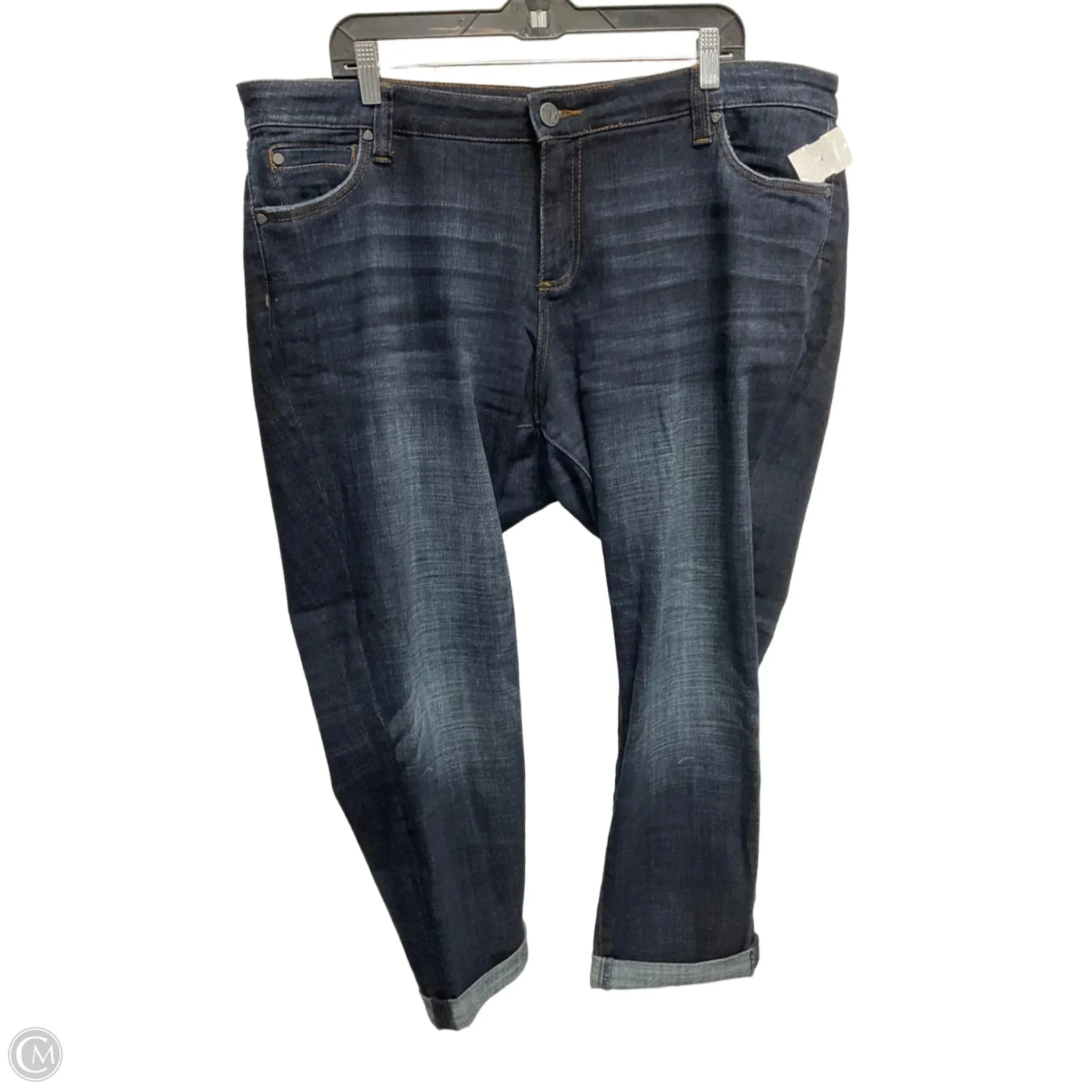 Jeans Cropped By Kut In Blue Denim. Size: 18