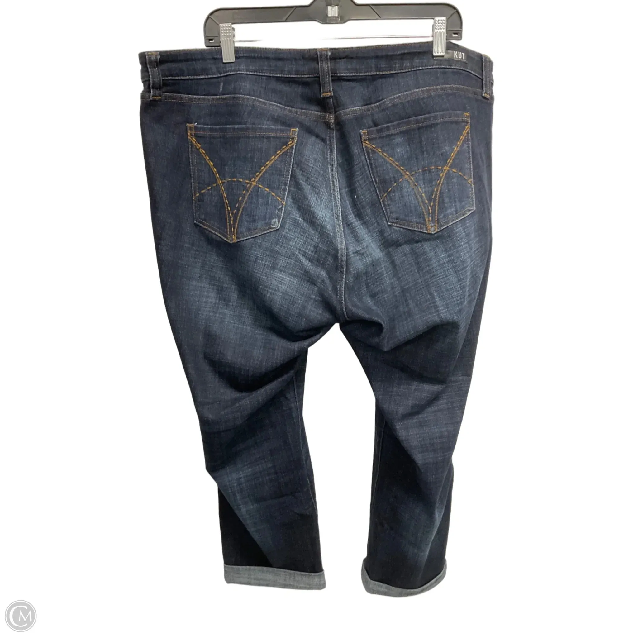 Jeans Cropped By Kut In Blue Denim. Size: 18