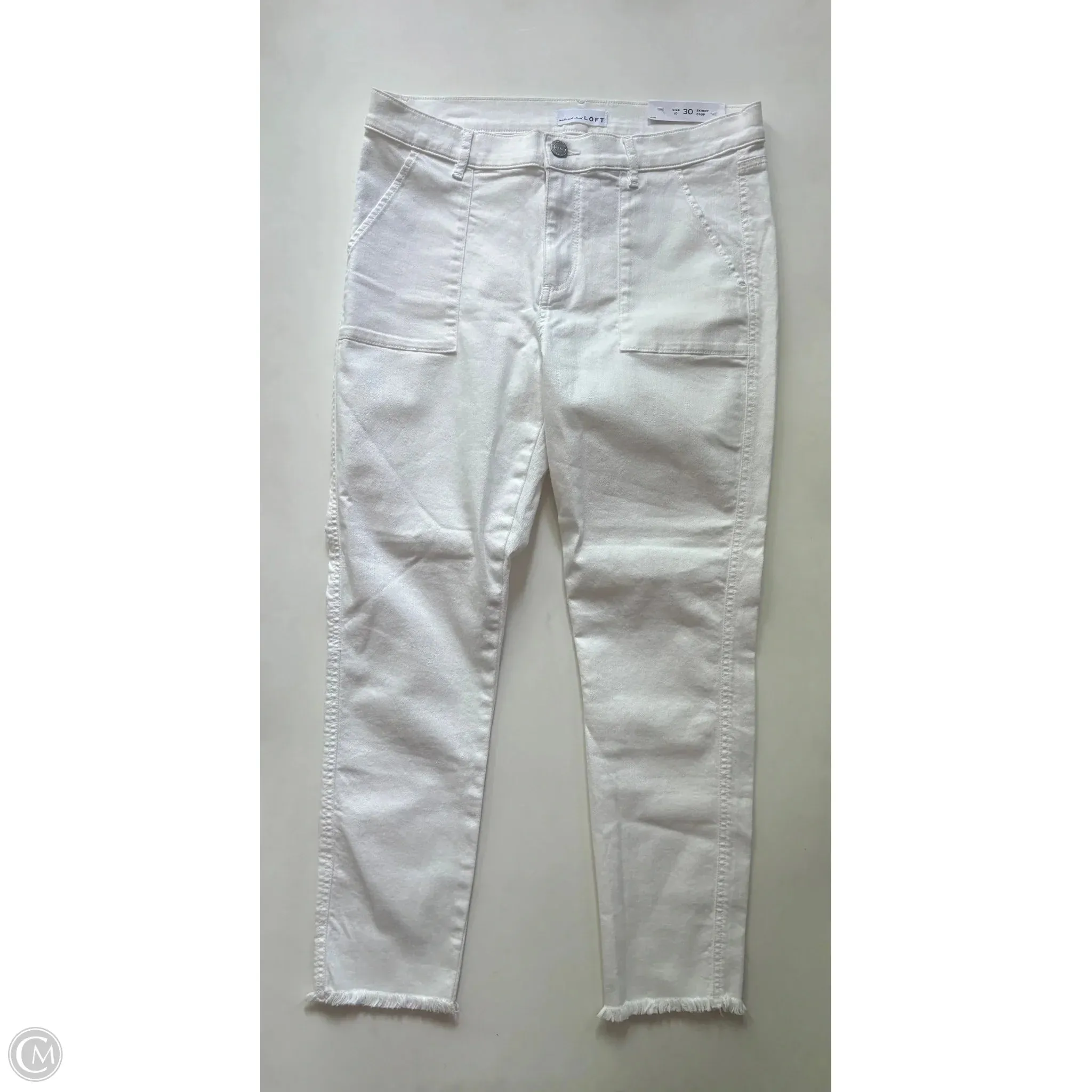 Jeans Straight By Loft In White. Size: 10