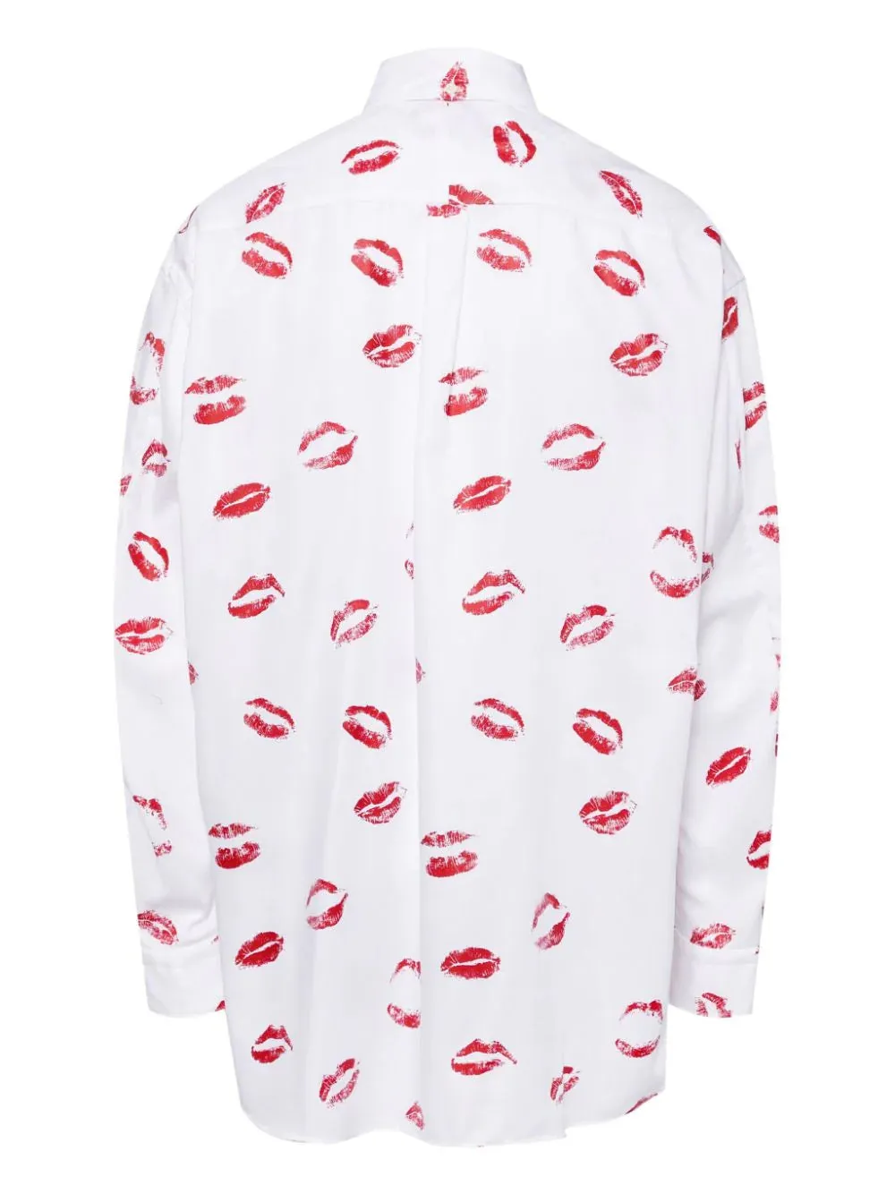 Lip Pattern Button Down Shirt