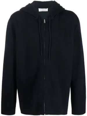 Logo-Embroidered Knit Wool-Blend Hoodie