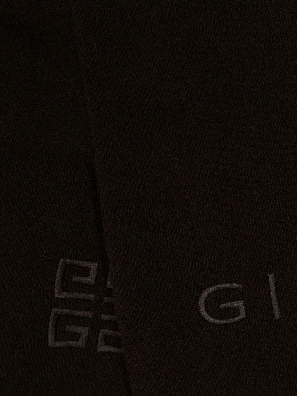 Logo-Embroidery Wool Scarf