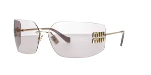 Miu Miu Rimless Gold Sunglasses