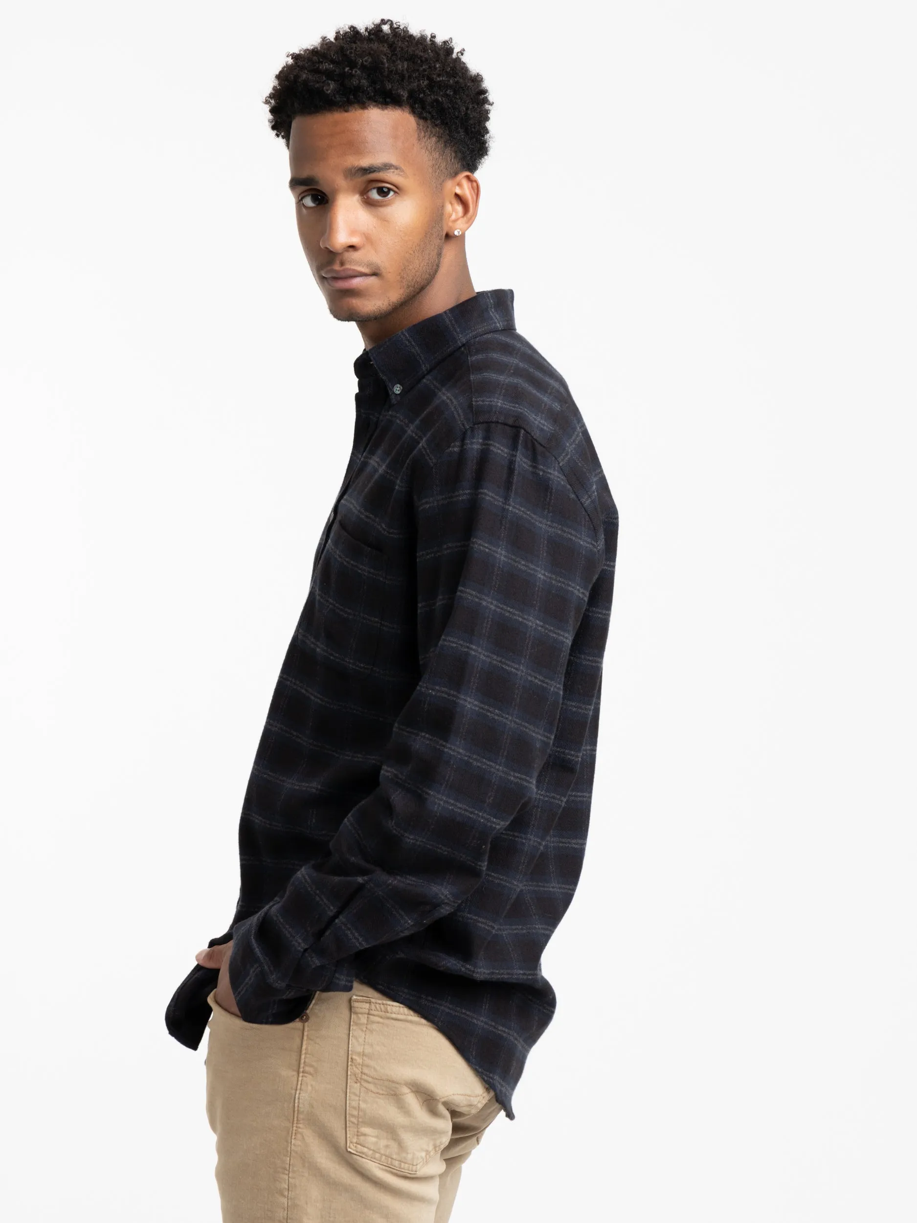 Navy Check Cachal Shirt