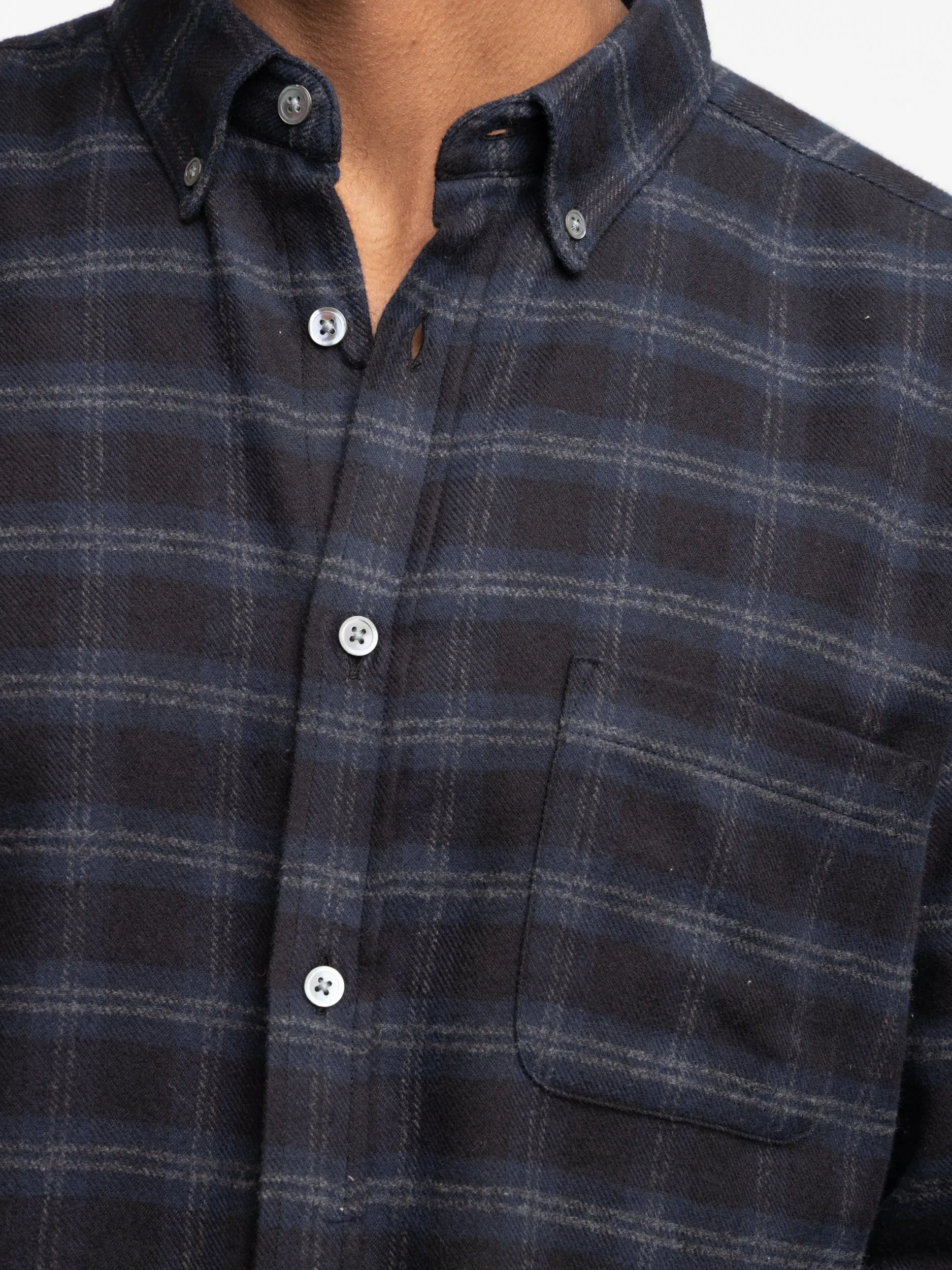 Navy Check Cachal Shirt
