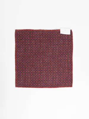 Red Wool Flannel Pocket Square