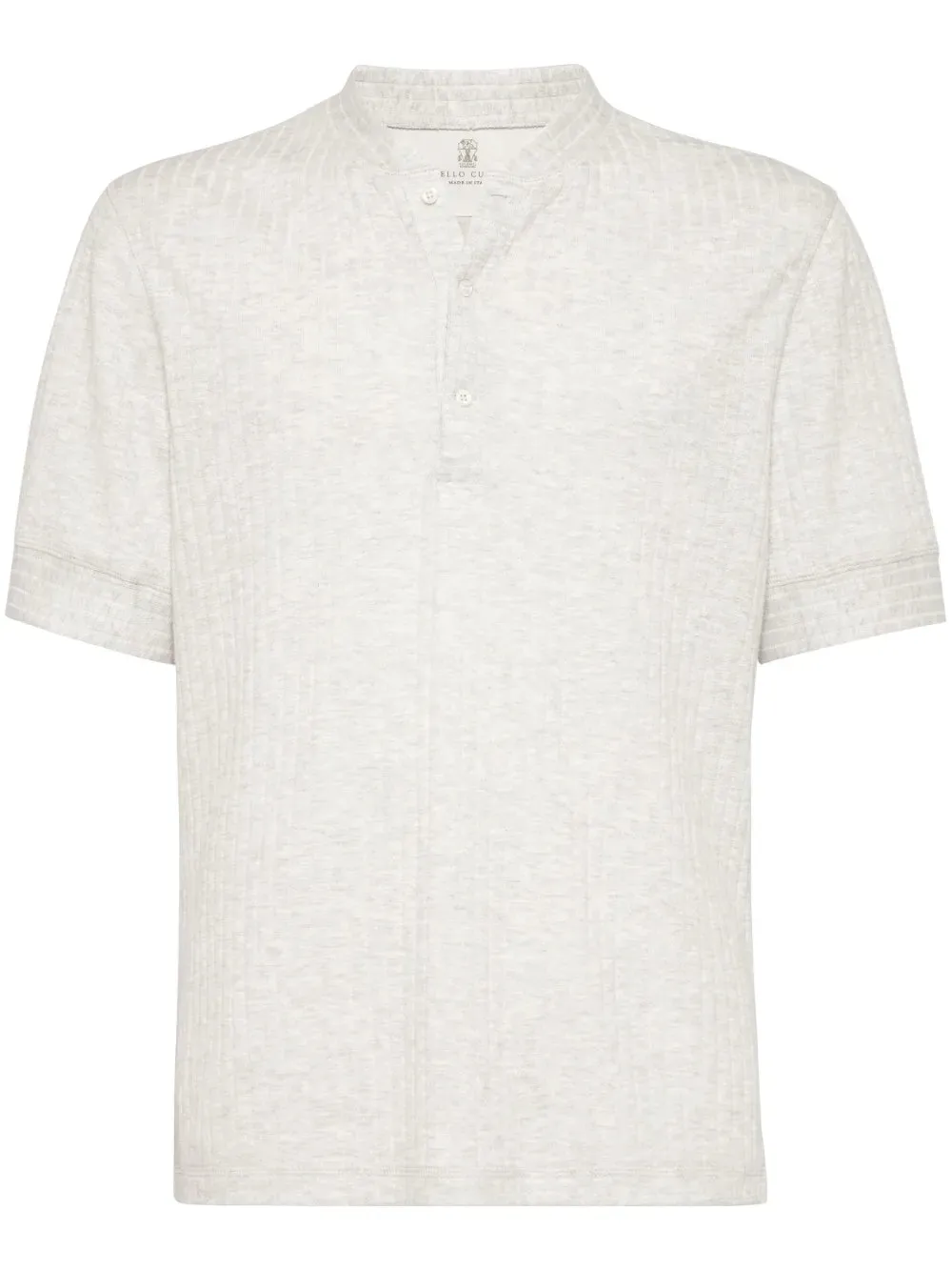 Ribbed V-Neck T-Shirt