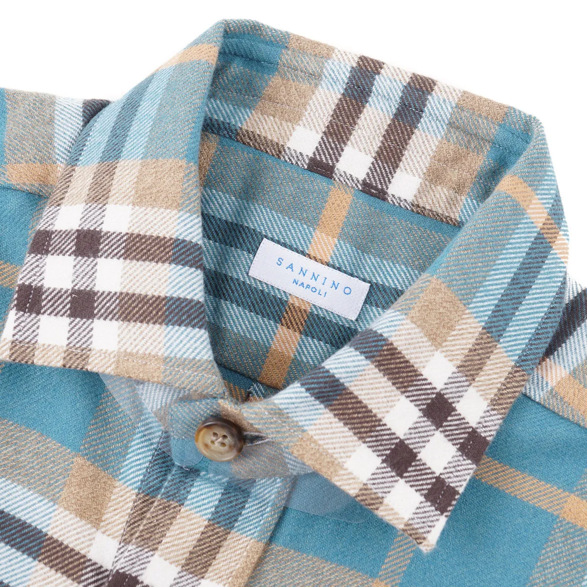 Sannino Slim-Fit Flannel Cotton Shirt