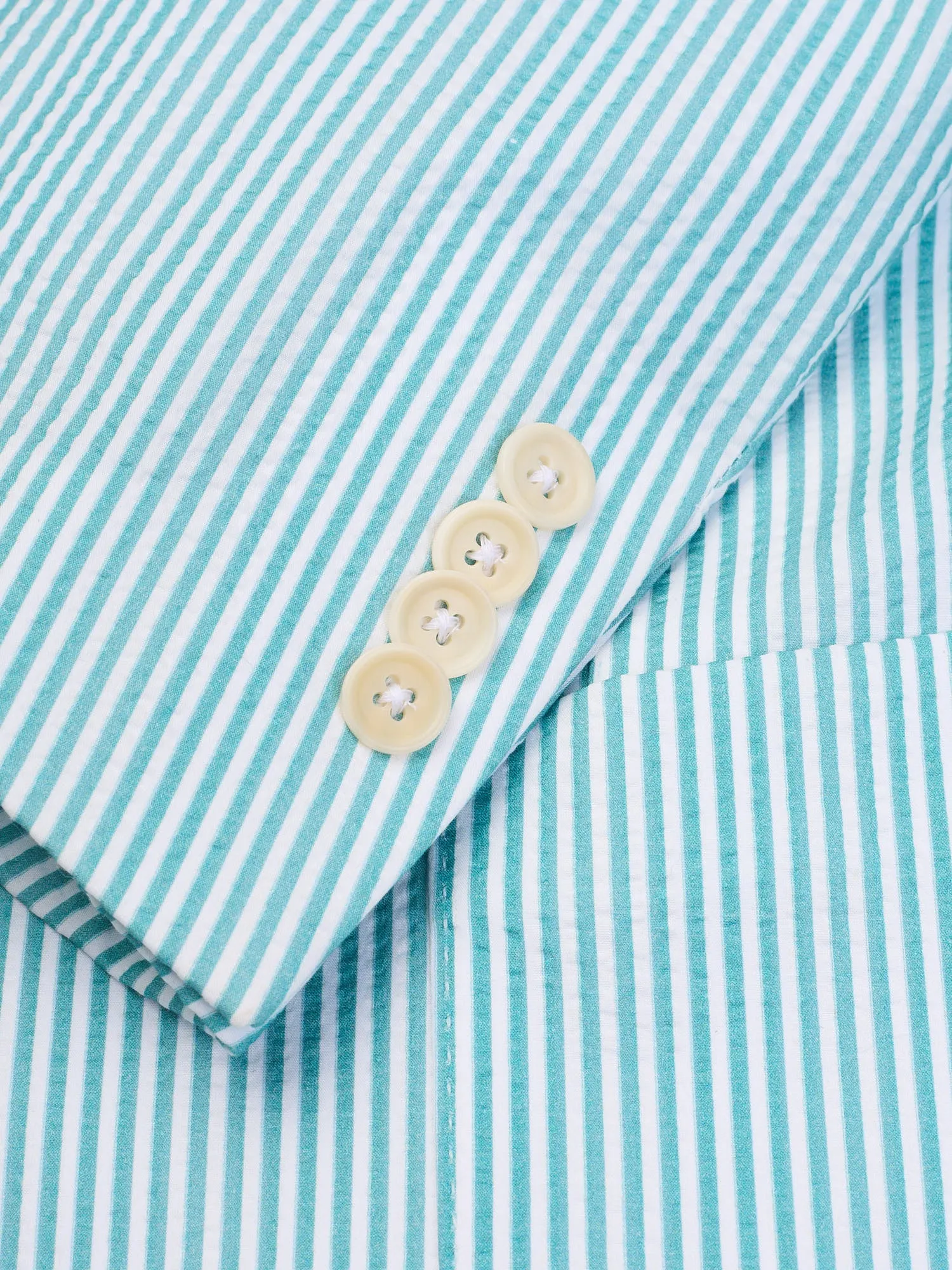 SARTORIA PARTENOPEA Azure Striped Seersucker Jacket EU 56 NEW US 46 Current Model
