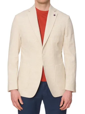 SARTORIA PARTENOPEA Beige Checkerd Jacket EU 48 NEW US 38 Current Model