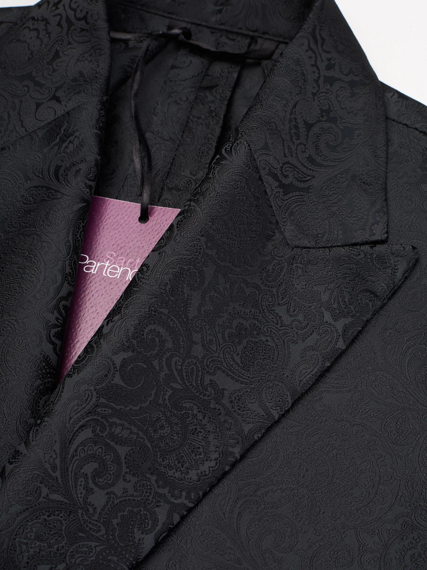 SARTORIA PARTENOPEA Black Floral Dinner Jacket Tux EU 52 NEW US 42 Current Model