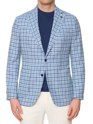 SARTORIA PARTENOPEA Blue Stretch Carlo Barbera Jacket EU 48 NEW US 38