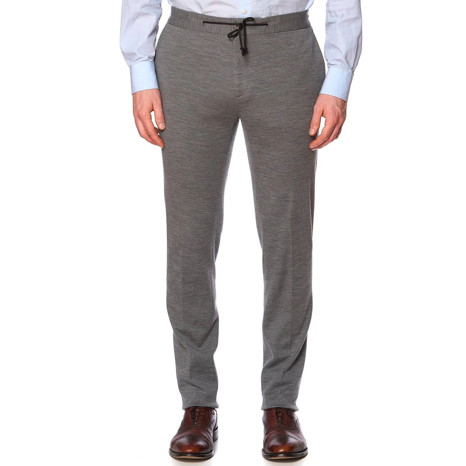 SARTORIA PARTENOPEA Gray Jersey Unlined Suit EU 52 NEW US 42 Current Model