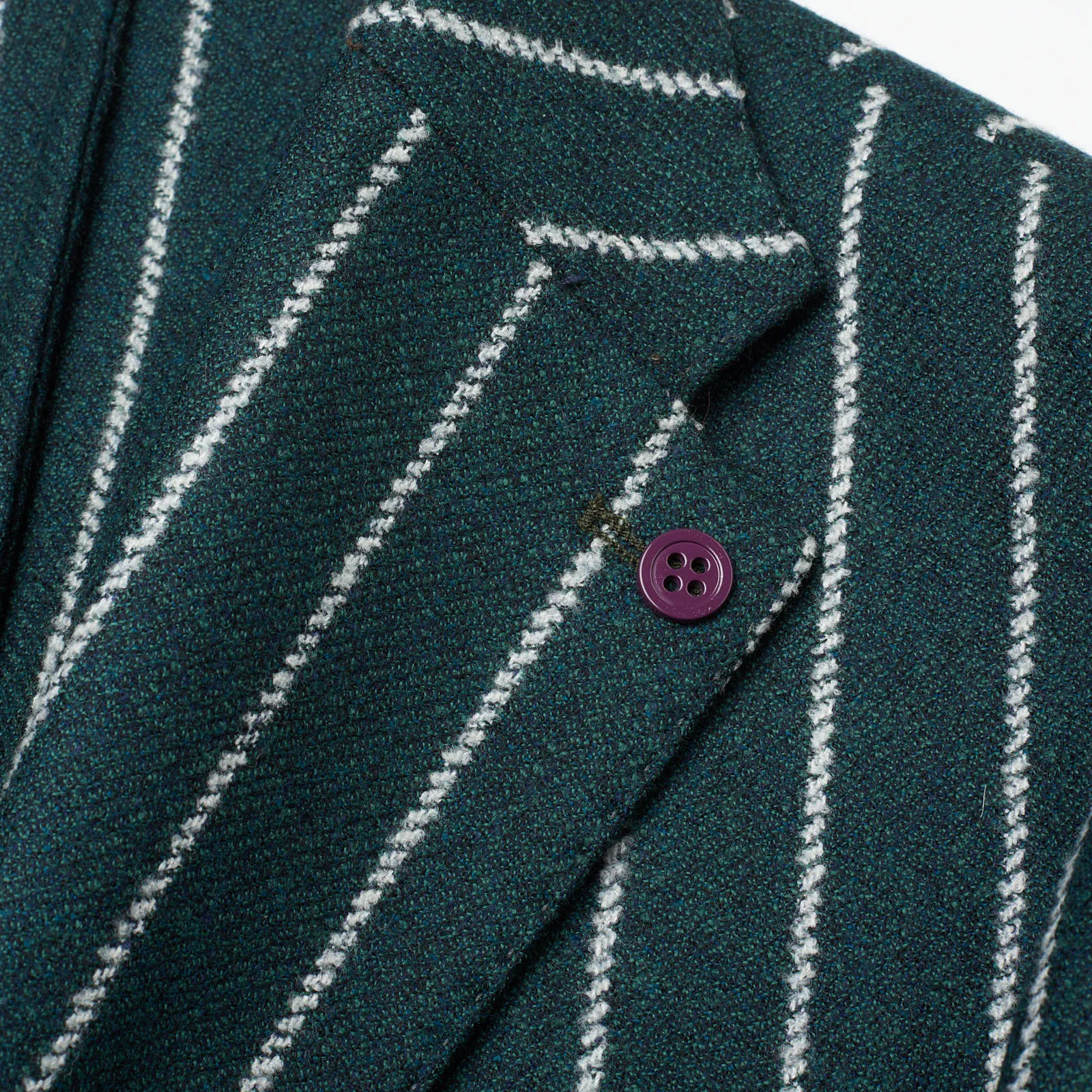 SARTORIA PARTENOPEA Green Striped Wool Jacket EU 48 NEW US 38 Current Model
