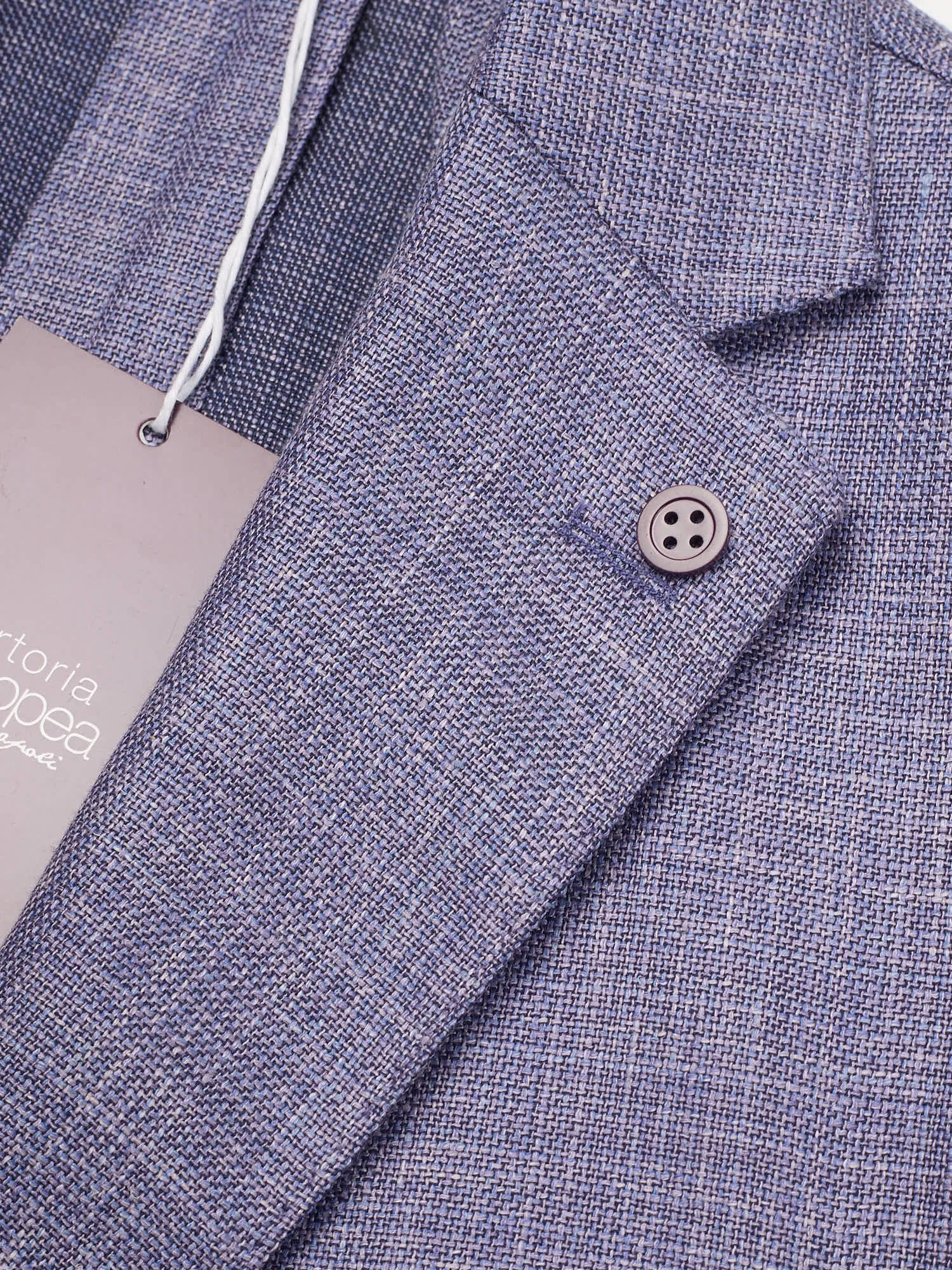 SARTORIA PARTENOPEA Violet Hopsack Wool-Silk-Linen Blazer Jacket EU 50 NEW US 40 Current Model