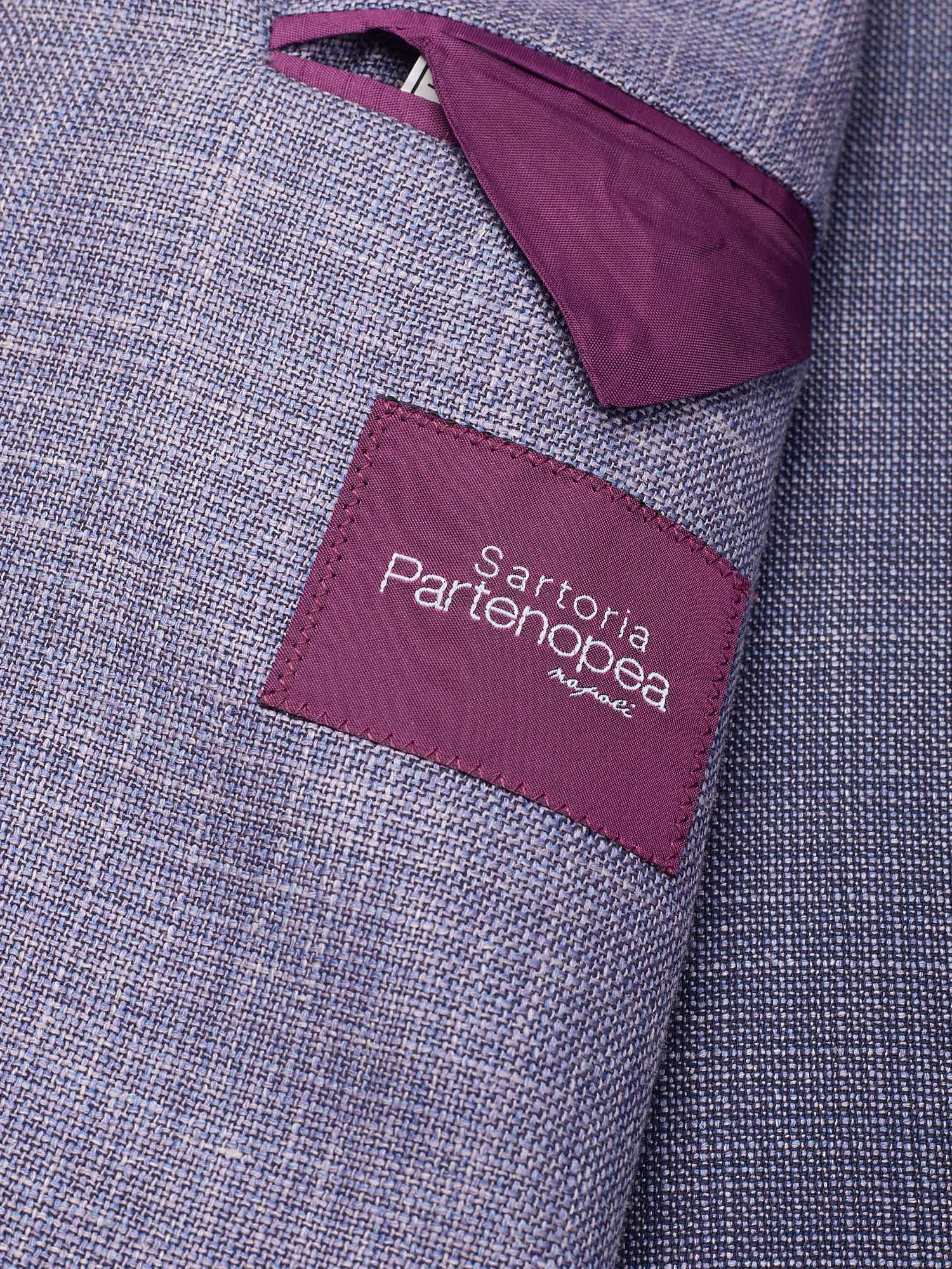 SARTORIA PARTENOPEA Violet Hopsack Wool-Silk-Linen Blazer Jacket EU 50 NEW US 40 Current Model