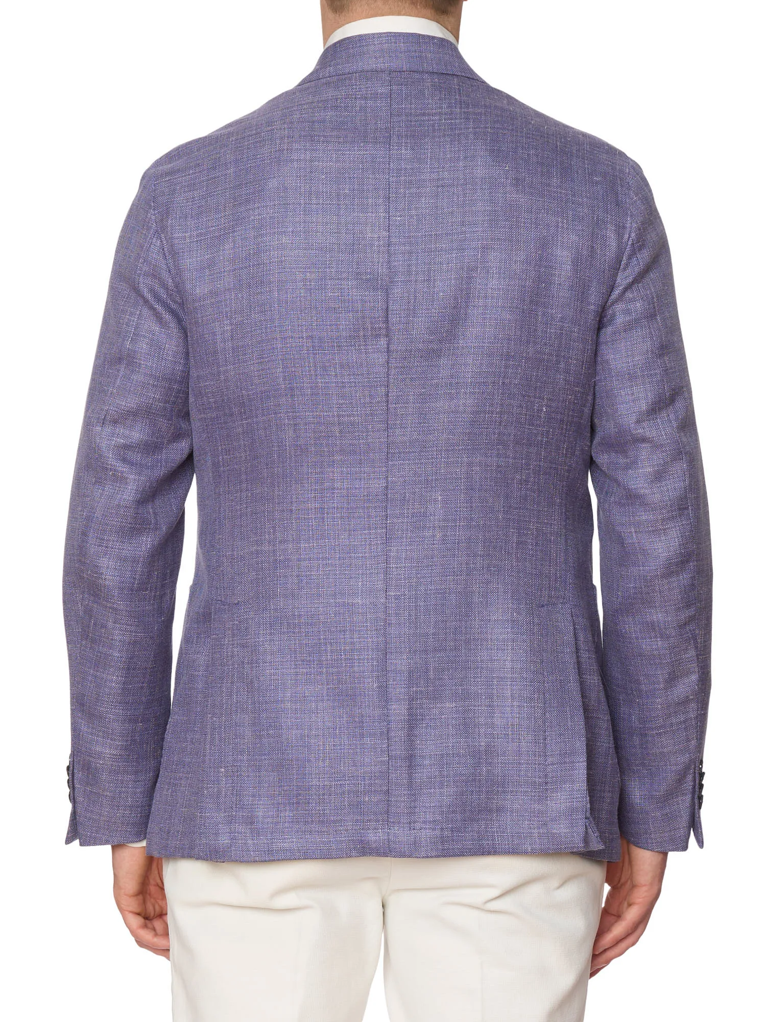 SARTORIA PARTENOPEA Violet Hopsack Wool-Silk-Linen Blazer Jacket EU 50 NEW US 40 Current Model
