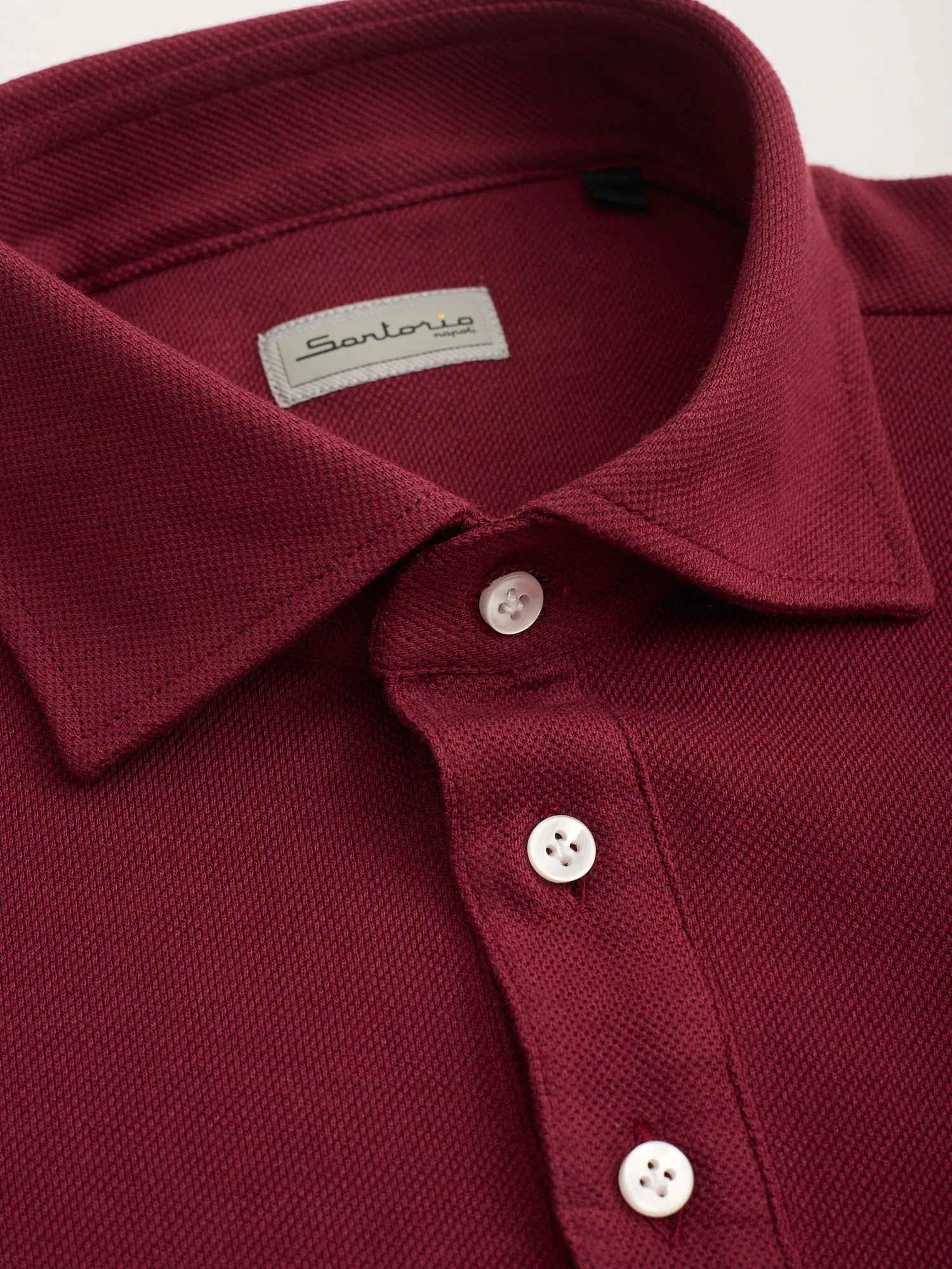 SARTORIO Napoli by KITON Beetroot Cotton Pique Polo Shirt NEW