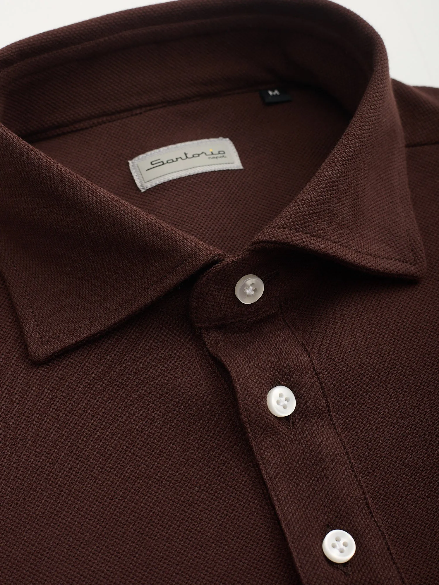 SARTORIO Napoli by KITON Brown Cotton Pique Polo Shirt NEW