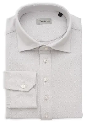 SARTORIO Napoli by KITON Gray Cotton Pique Polo Shirt NEW