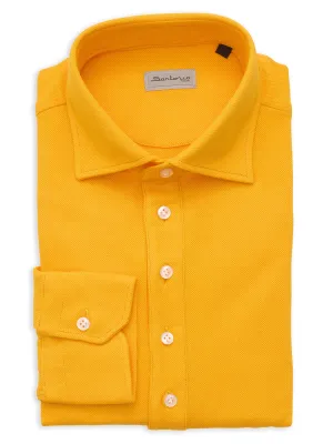 SARTORIO Napoli by KITON Pale Orange Cotton Pique Polo Shirt NEW
