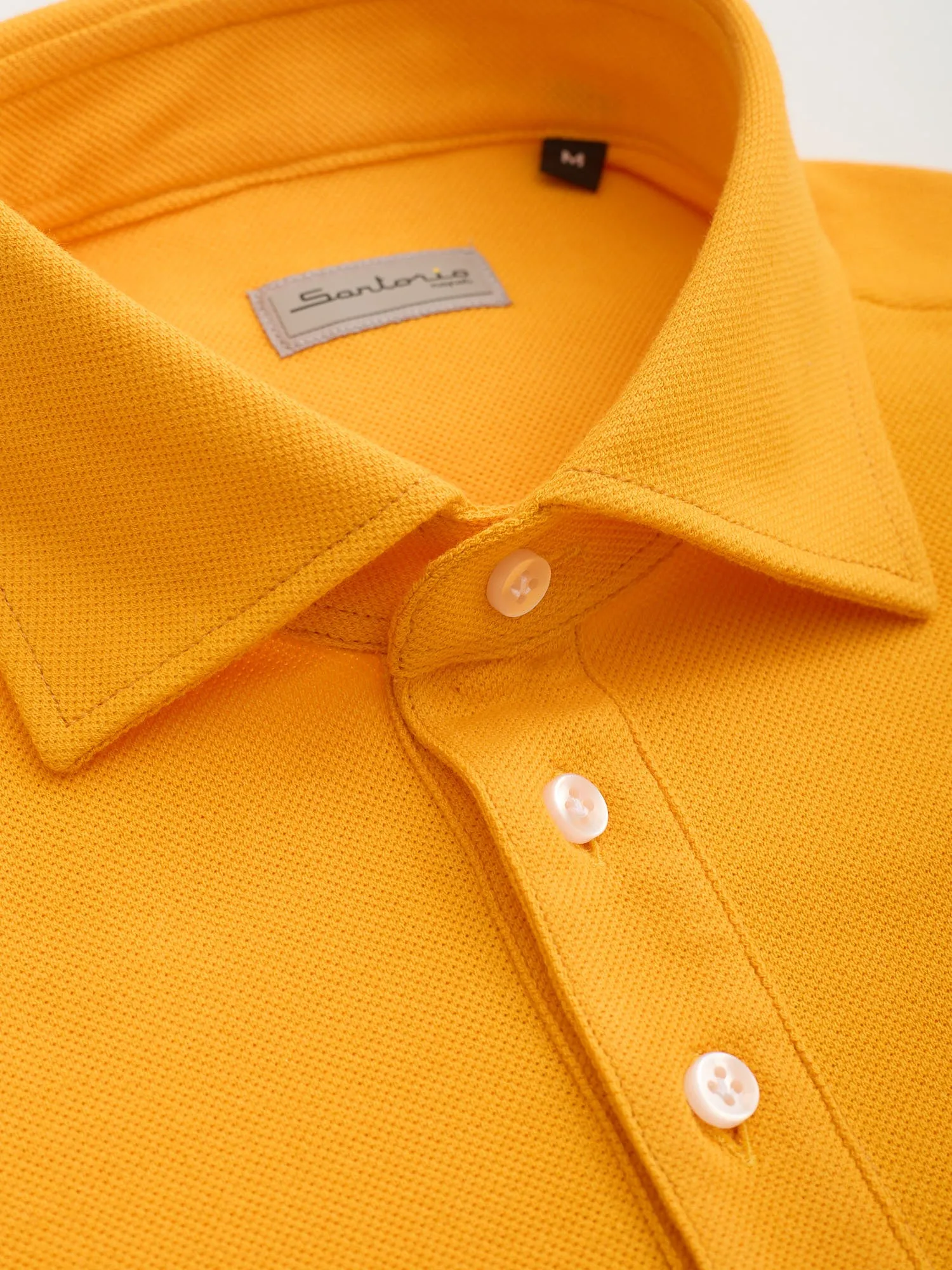 SARTORIO Napoli by KITON Pale Orange Cotton Pique Polo Shirt NEW