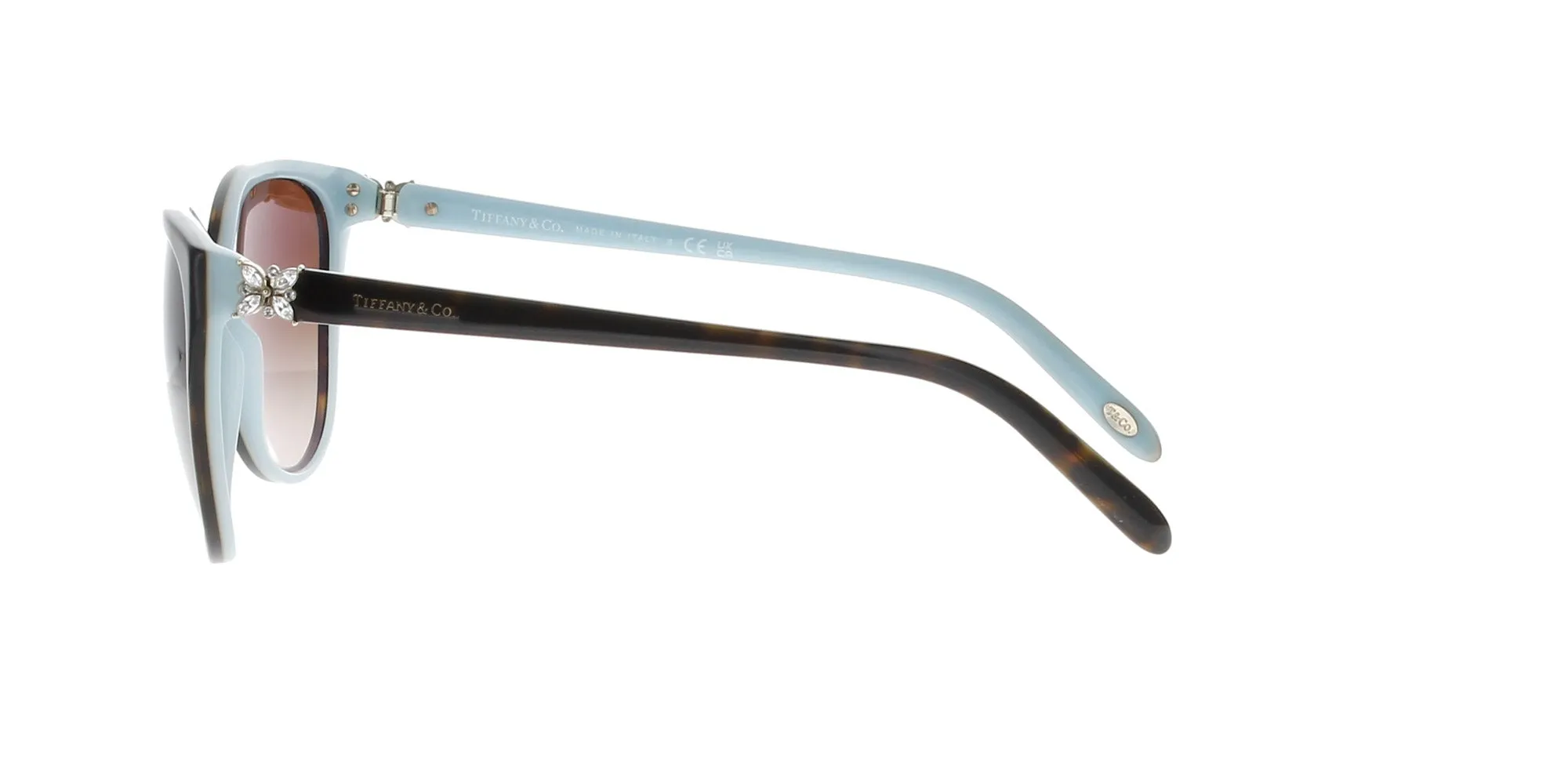 Tiffany Cat-Eye Havana on Blue Sunglasses