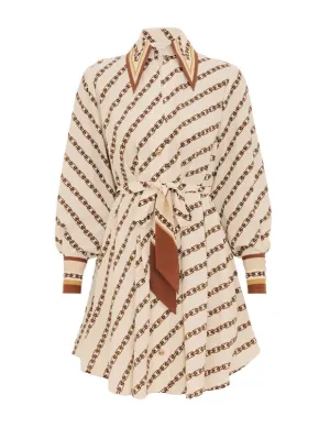 Tuck Mini Shirt Dress