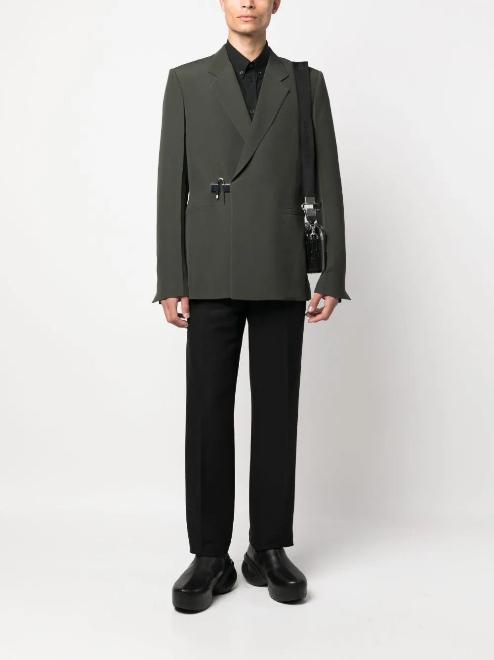 U-Lock Buckle Wool Blazer