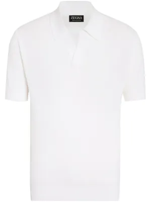 V-Neck Cotton Polo Shirt
