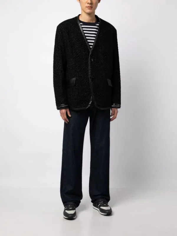 V-Neck Single-Breasted Jacket