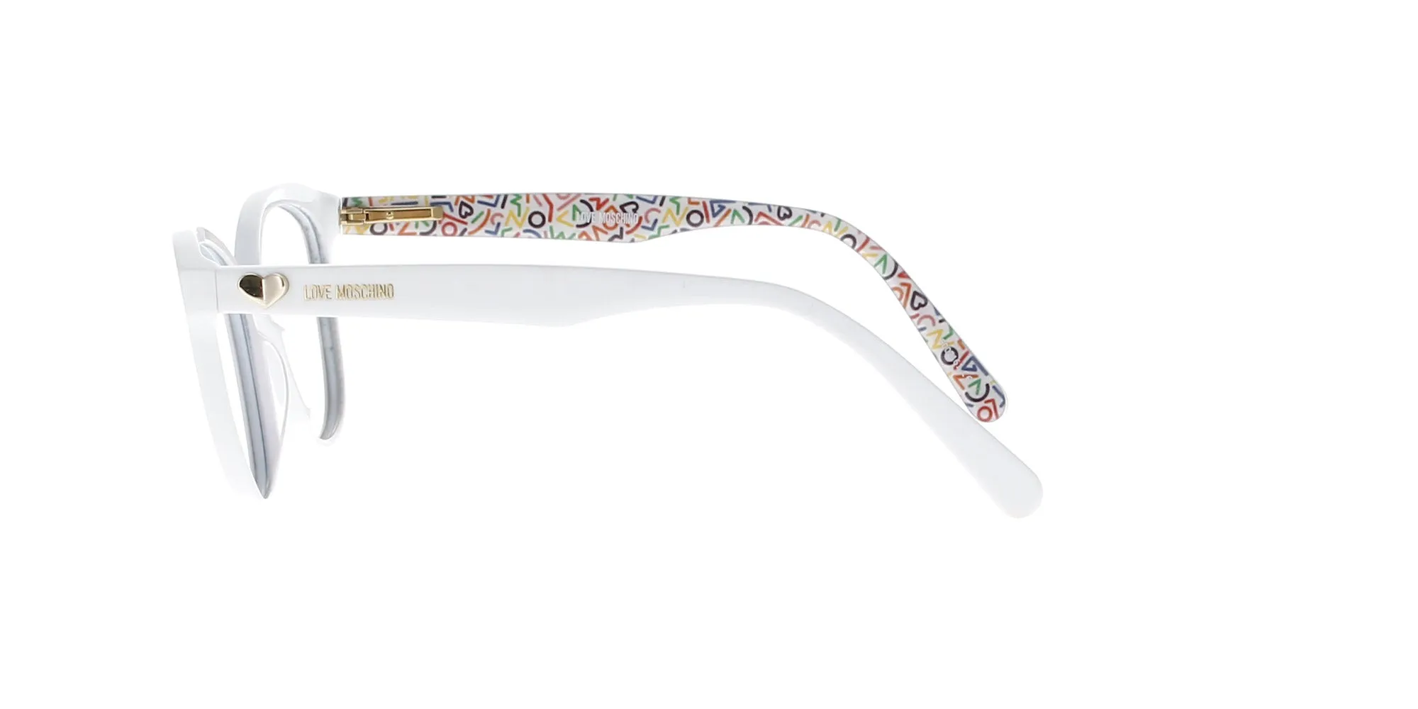 White Love MOSCHINO Round Frame